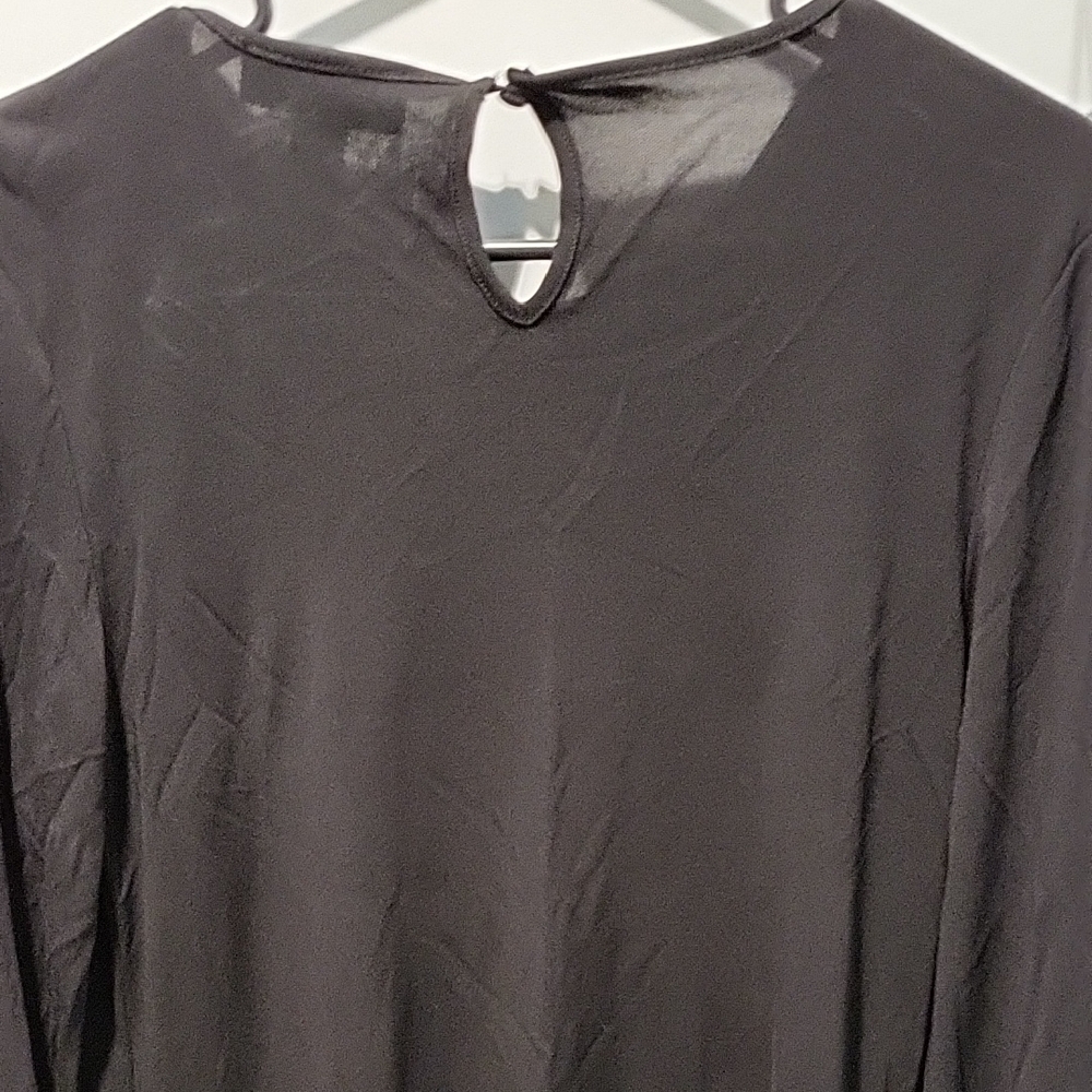 INC International Concepts Black Dress with Embellished Neckline - Picture 5 of 6